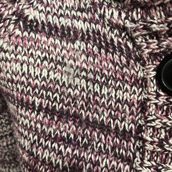 Hooded knit sweater Mauve & White - size small - Picture 4 of 5